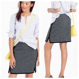 J. Crew Factory 	Double-Notch Houndstooth Mini Skirt